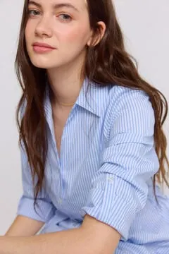 Vestido camisero rayas