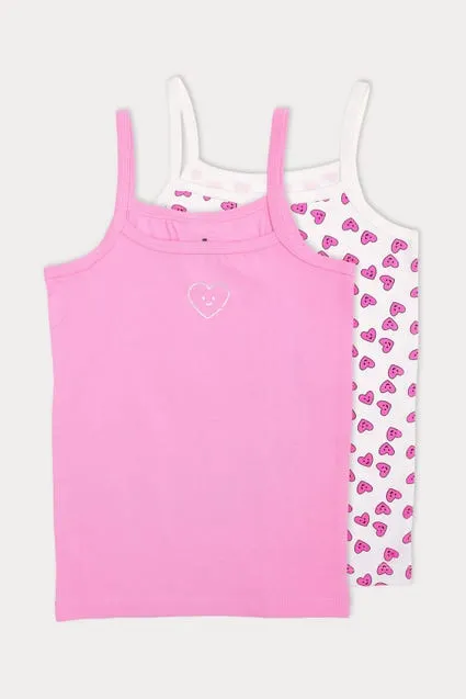 Kids 2-pack tops bio katoen hartjes smileys - inSua