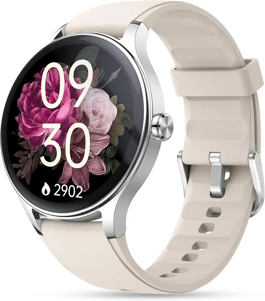 Smart Watch for Women, Ladies & Men, 1.27'' Fitness Watch [41mm case] with Call Receive/Dial, Heart Rate/Stress/Sleep Monitor, AI Voice, IP68 Waterproof Smartwatch with Calculator, Calendar, Games