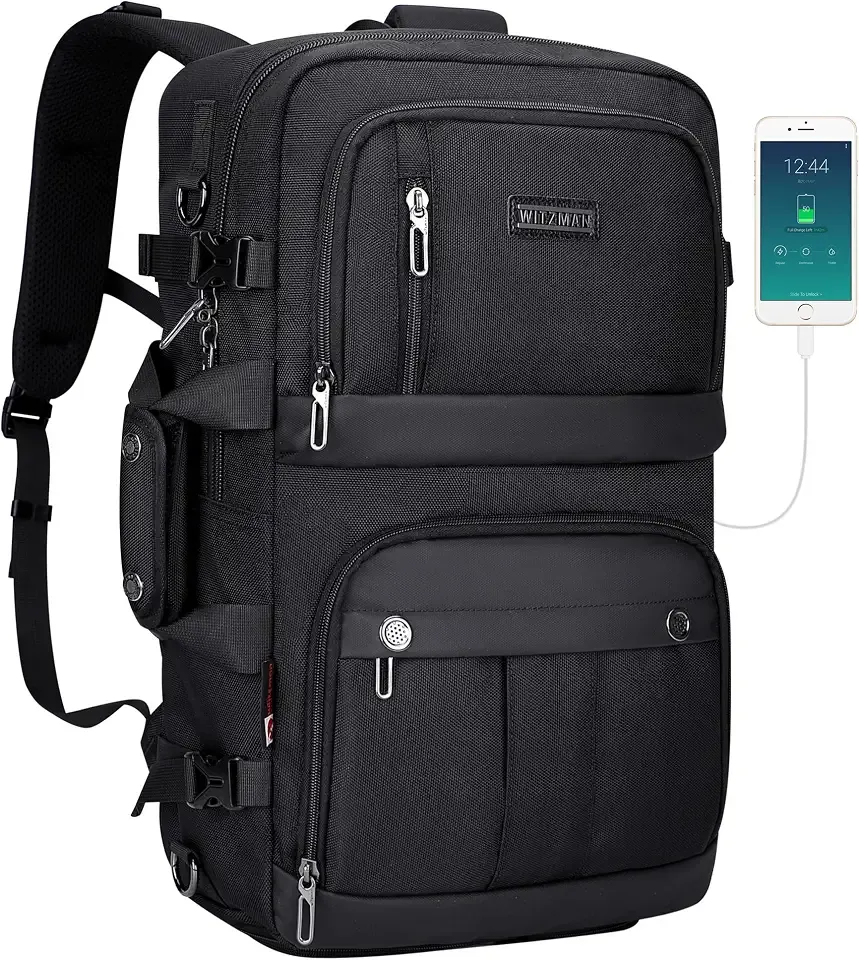 WITZMAN Carry on Travel Backpack for Men Nylon Business Laptop Backpack
