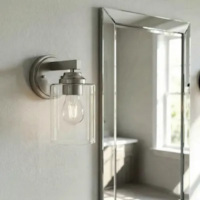 Emeryson 4.72-in 1 Light Brushed Nickel Transitional Bathroom Vanity light