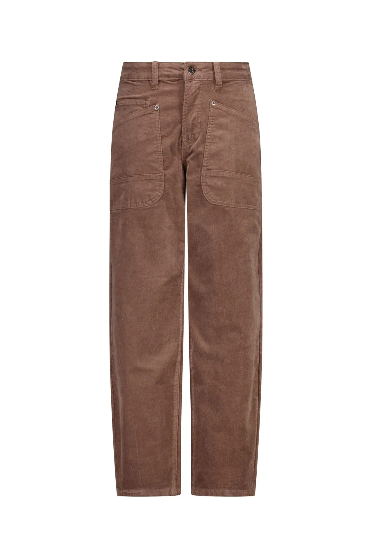 Puck jeans | Relaxed | Bruin | Ribstof