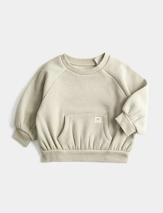 Cotton Blend Fleece Lined Sweatshirt (0-3 Yrs)