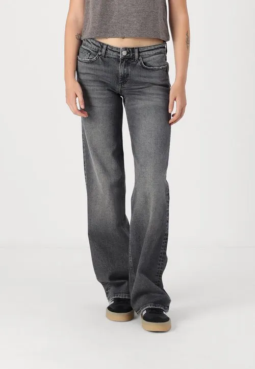 Wide-fit ONLJUICY Low waist Wide Leg Fit - Wide leg - dark grey denim