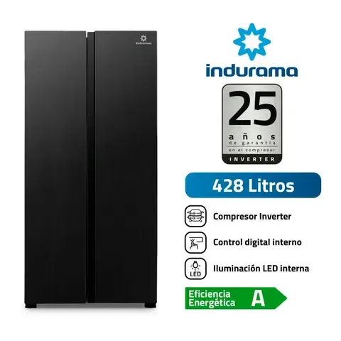 Refrigeradora Side By Side 428 Lt Negra Ri769n
