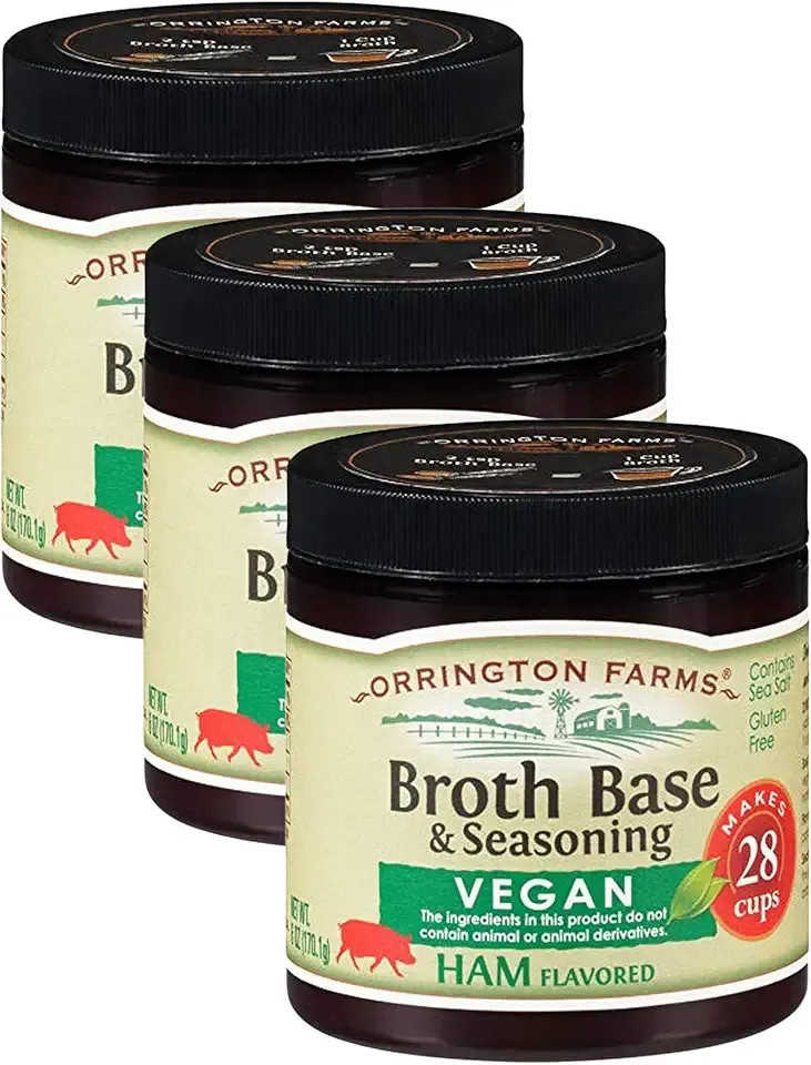 Orrington Farms Flavored Broth Base and Seasoning, Vegan Ham, 6 Ounce (Pack of 3)