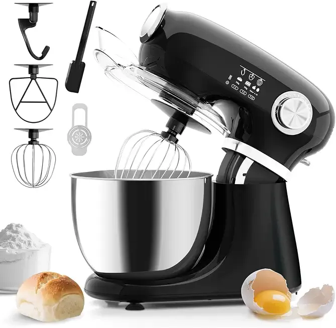 Electactic Stand Mixer With 12 Speed,5.3 Quart Electric Mixer With Tilt Head, Kitchen Mixer for Daily Use with Egg Whisk,Dough Hook,Flat Beater