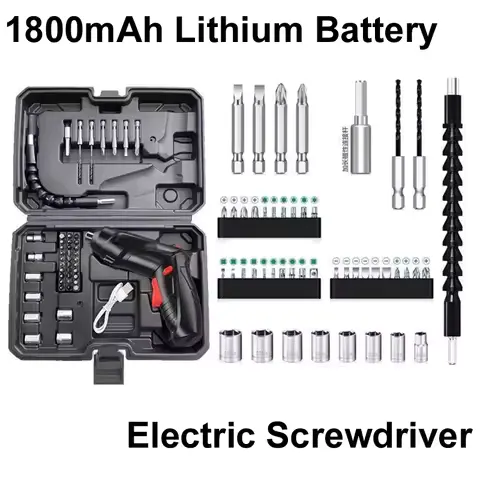 NEW 47pcs 4.2v Power Tools Set Household Maintenance Repair Lithium Battery Mini Household Electric Drill Cordless Screwdriver