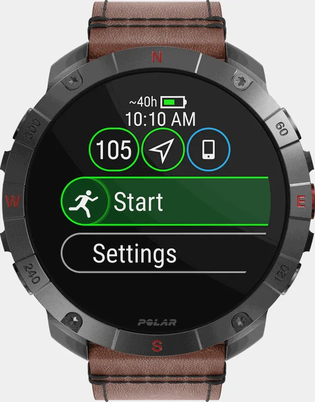 Grit X2 Pro Titanium, smartklokke, multisportklokke - Brun