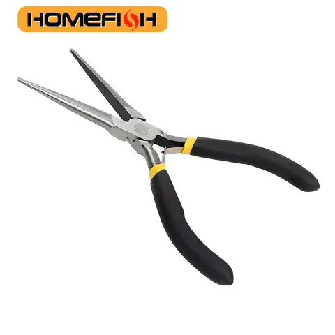 Long Nose Pliers 45#Steel Hand Tools Electrician Repair Tools Stripping Cutting Clamping Wire Cutter Multi-function