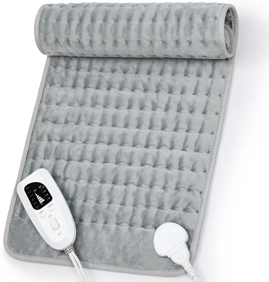 Heating Pad,Electric Heating Pad,Heating Pad for Back,Light Gray,24x12Inch