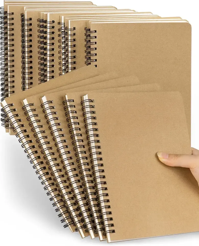 Dynta Spiral Notebooks A5 Lined 20Pcs College Ruled Journals for Work, School and Travel, Good for Students and Office 120 Pages/60 Sheets