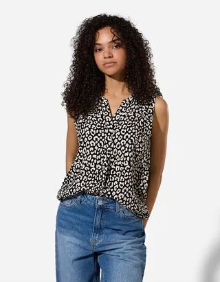 blusa - Stampa allover - Nero