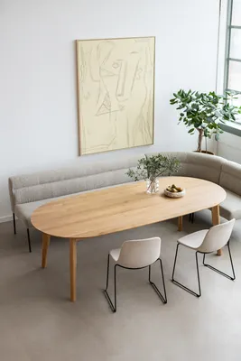 Eetkamerbank Mia lodge beige 200 cm