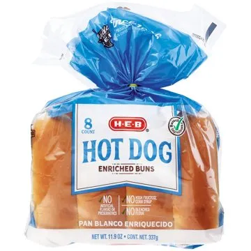 H-E-B Enriched Hot Dog Buns, 8 ct