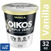 Oikos Triple Zero Vanilla High Protein Nonfat Greek Yogurt Tub