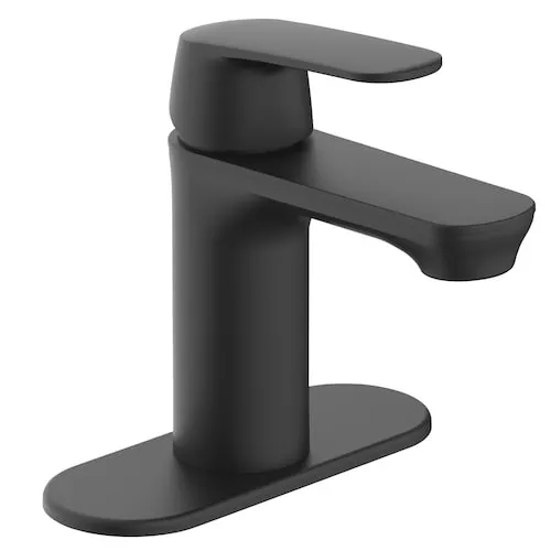 Foxton Single Hole Single-Handle Bathroom Faucet in Matte Black
