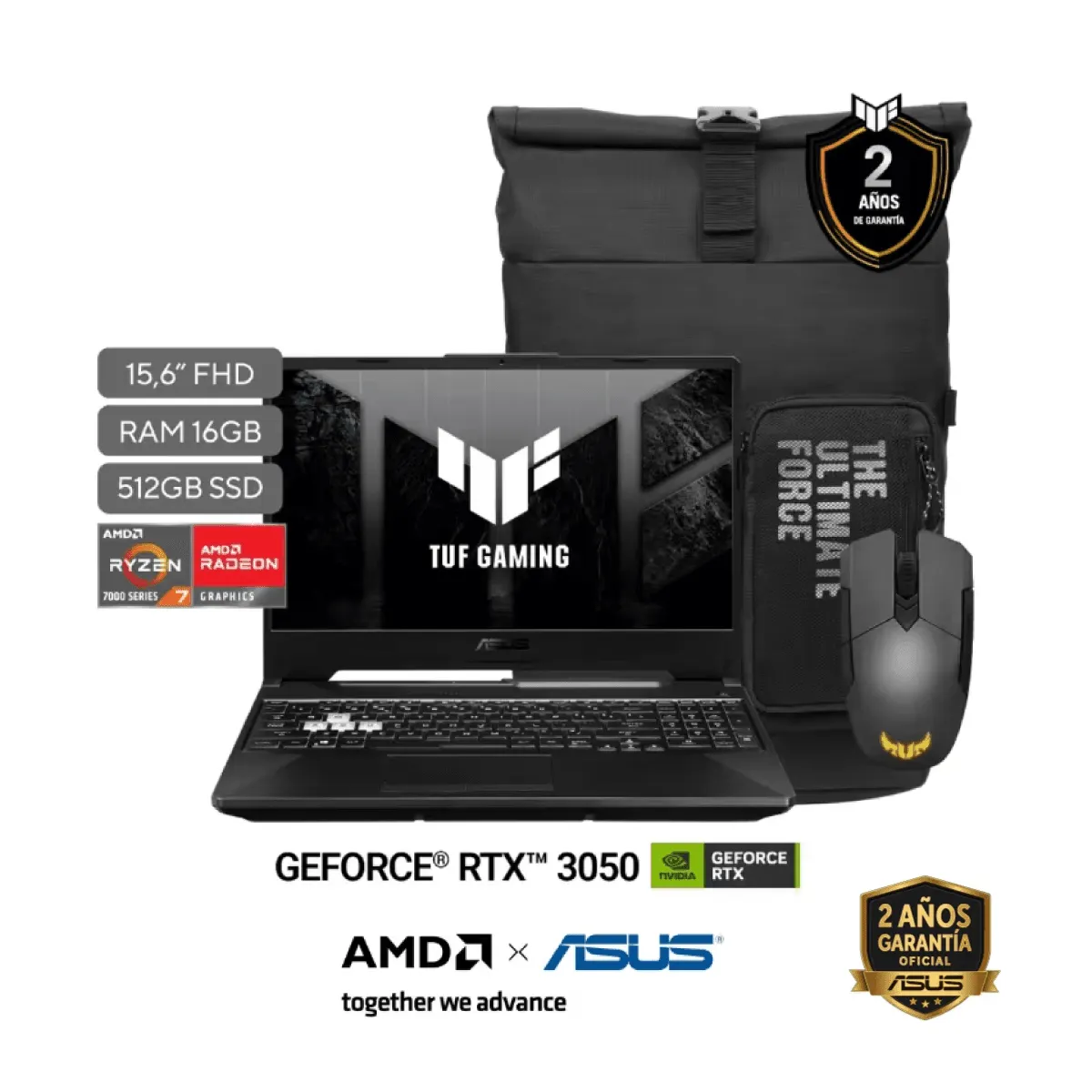 ASUS TUF Gaming A15 Ryzen 7 RTX 3050 16GB 512GB SSD 15.6”