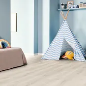 Sol stratifié à clipser AC5 Ep.8 mm marron effet bois ECAGR - L.129,2 x l.19,3 cm