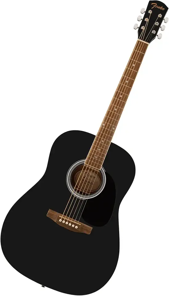 Fender FA-25 Dreadnought Acoustic Guitar, Beginner Guitar, Black