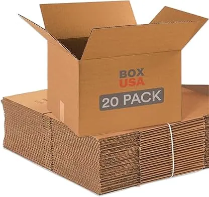 BOX USA Moving Boxes Medium 20-Pack 18x14x12" -…