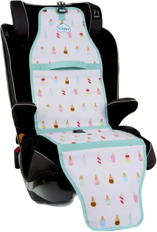 Cool Carats Car Seat Cooling Pad for Babies, Toddlers, and Kids - Comfortable and Durable Cooling Pad for Hot Summer Days - One Size Fits All, Popsicle White