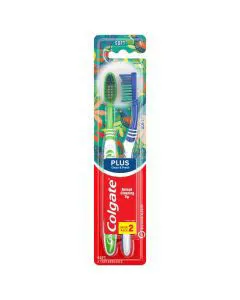 Colgate Plus Full Head Adult Toothbrush, Soft, 2 ct