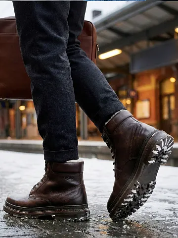 Porto Leather Boots Brown