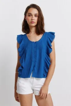 Blusa romántica volantes