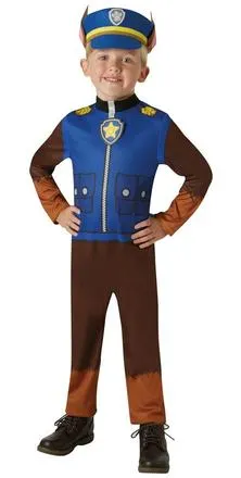LA PAT' PATROUILLE - DEGUISEMENT CLASSIQUE CHASE - TAILLE S 3-4 ANS