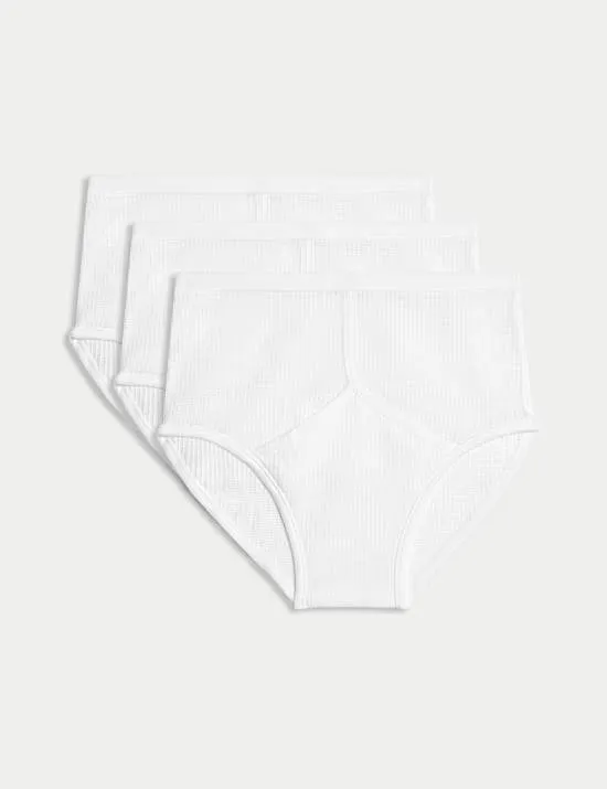 3 Pack Pure Cotton StayNew™ High Waist Mesh Briefs