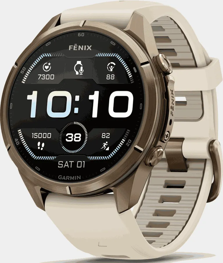 fenix 9 Pro 43mm Titanium, smartklokke - Gul