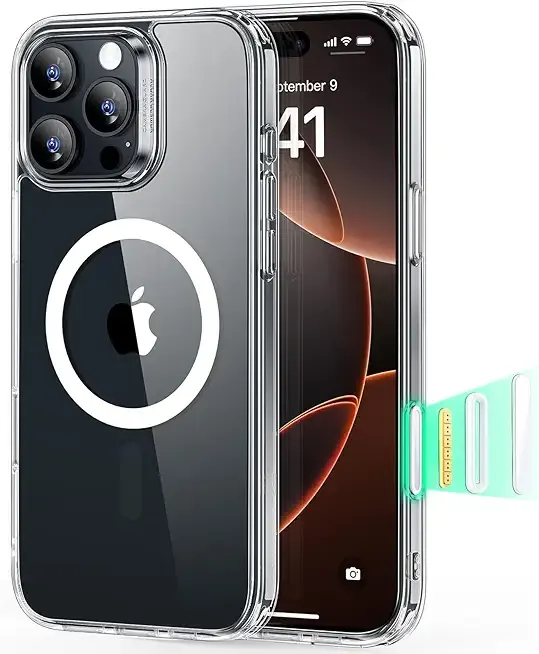 ESR for iPhone 16 Pro Case, Camera Control, Compatible with MagSafe, Shockproof Military-Grade Protection, Magnetic Phone Case for iPhone 16 Pro, Classic Hybrid Case (HaloLock), Clear | Camera Control, Shockproof, Magnetic Phone Case