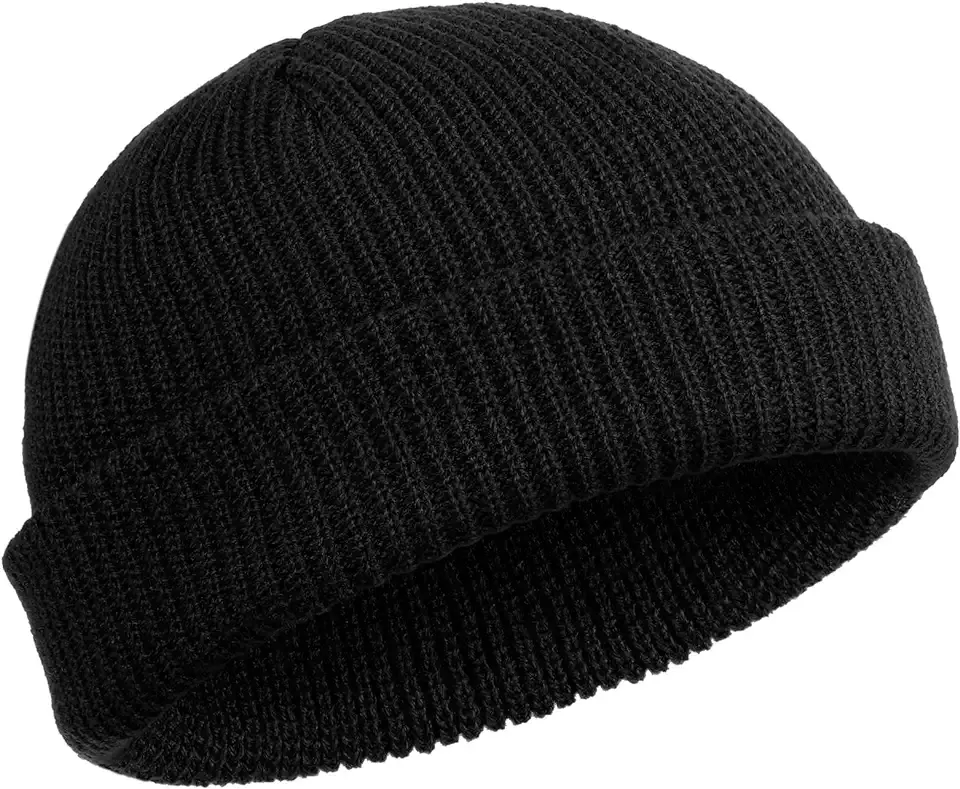 Trawler Beanie Watch Hat Roll-up Edge Skullcap Fisherman Beanie for Women Men