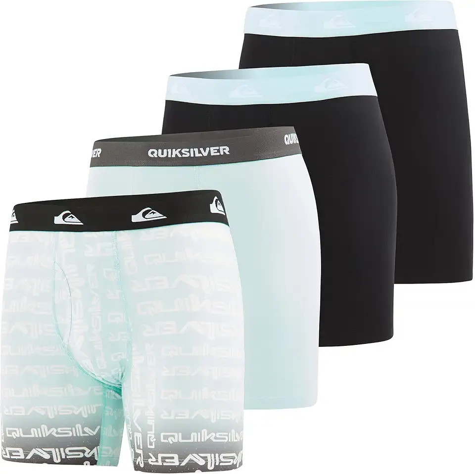Mens Underwear 4 Pack Boxers for Men Supersoft Brushed Polyester Mens Boxer Briefs