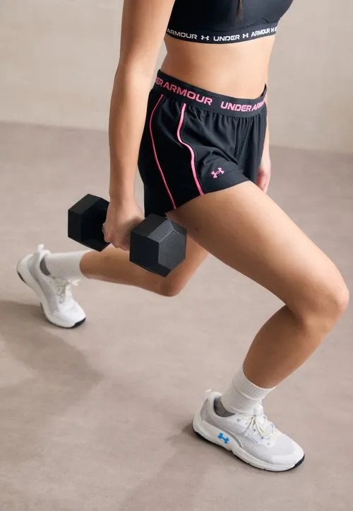 PLAY UP SHORTS - Sports shorts - black/super pink