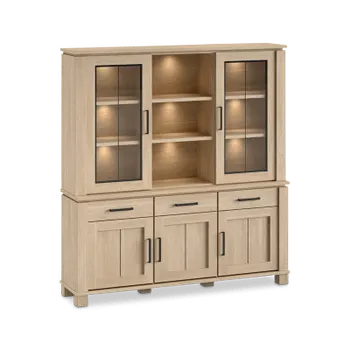Dressoir met Opzetkast BELMONTE Brushed Sand Oak B199