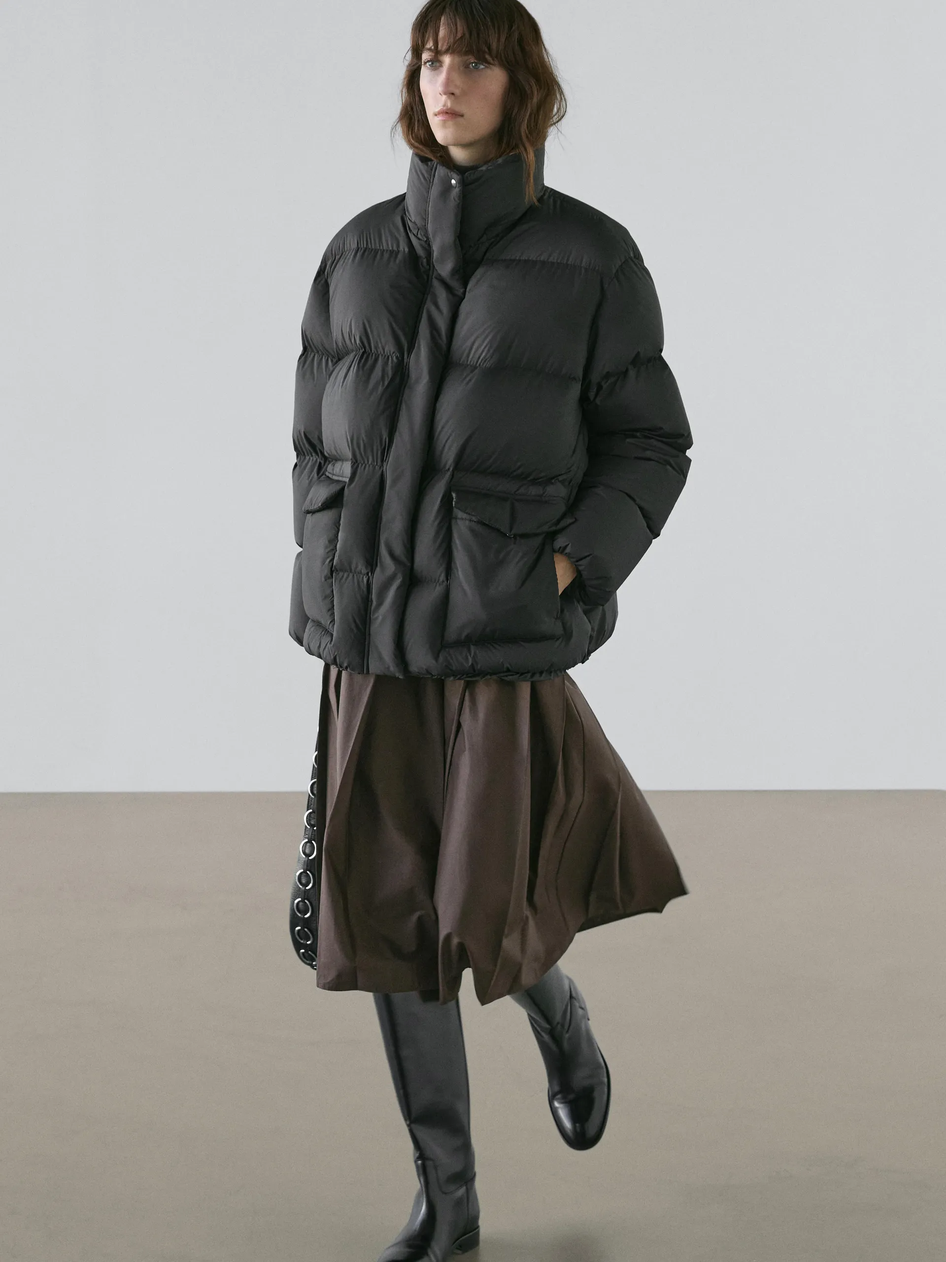 Prošívaná péřová bunda