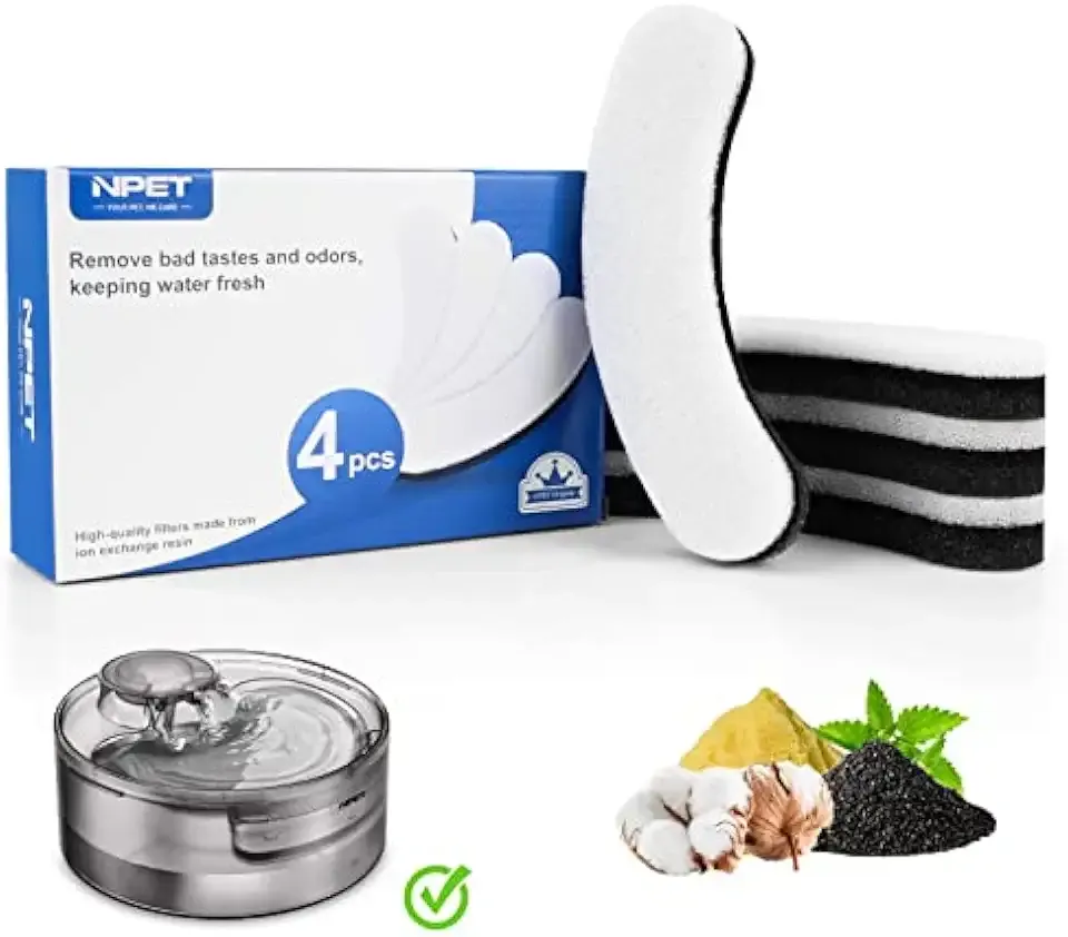 NPET DF10 170oz/1.3Gallon/5L Large Automatic Pet Water Dispenser Water Fountain with Cleaning Kit, Replacement Filter for Cat, Dogs, Multiple Pets