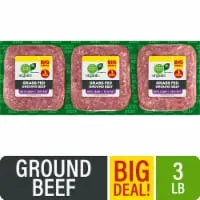 Simple Truth Organic® 85/15 Grass Fed Ground Beef Packs 3 LB BIG DEAL!