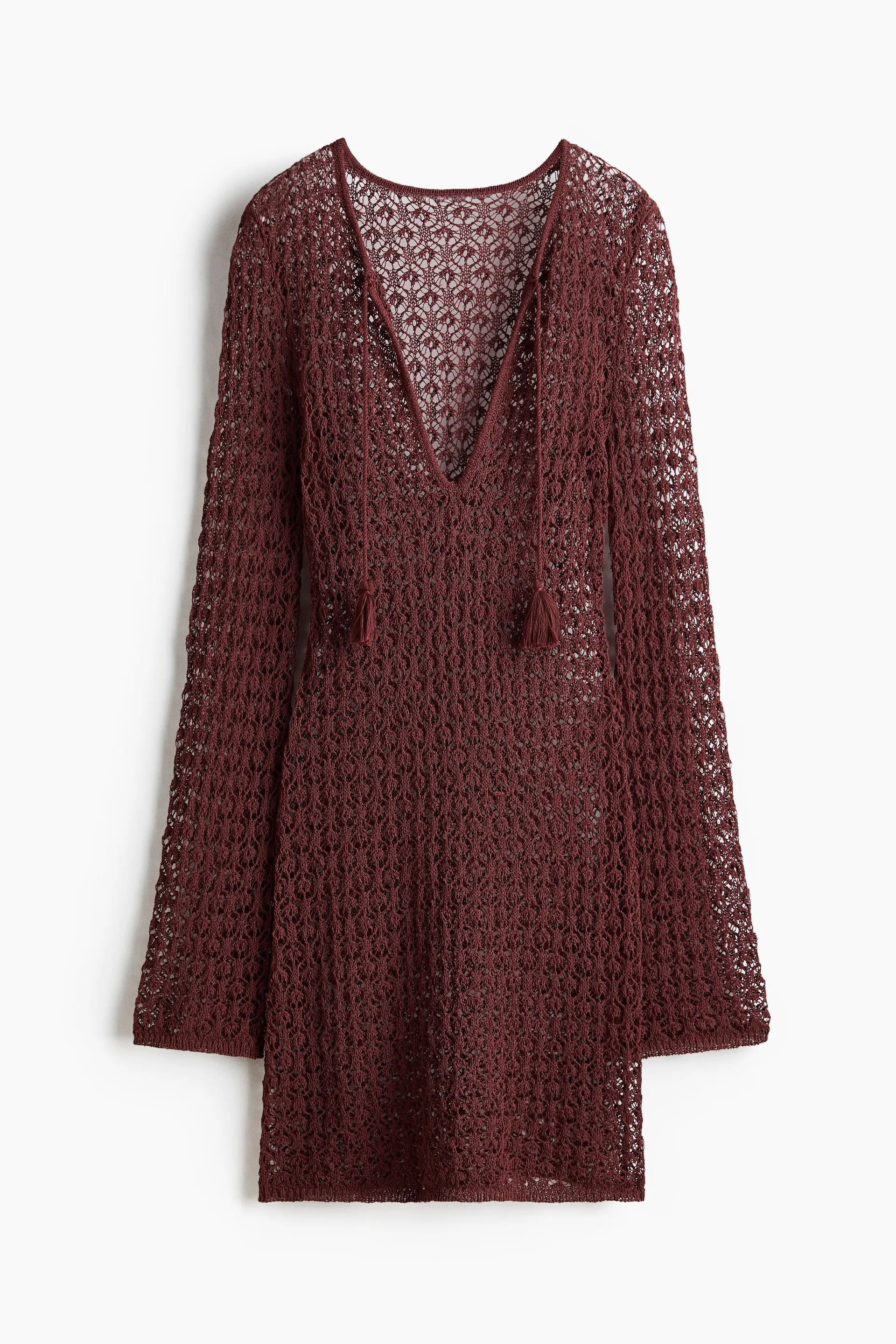 Vestido playero con apariencia de crochet