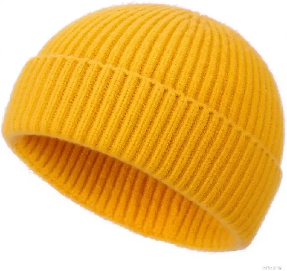 Wool Fisherman Beanies for Men Knit Fall Winter Beanie Hat Skull Cap