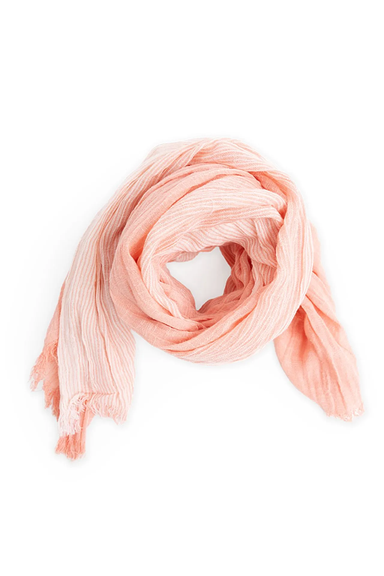 Oranje/wit gestreepte sjaal