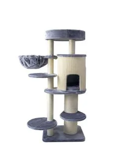 Adori Krabpaal Quinn - Krabpalen - 58x48x145 cm Grijs Wit