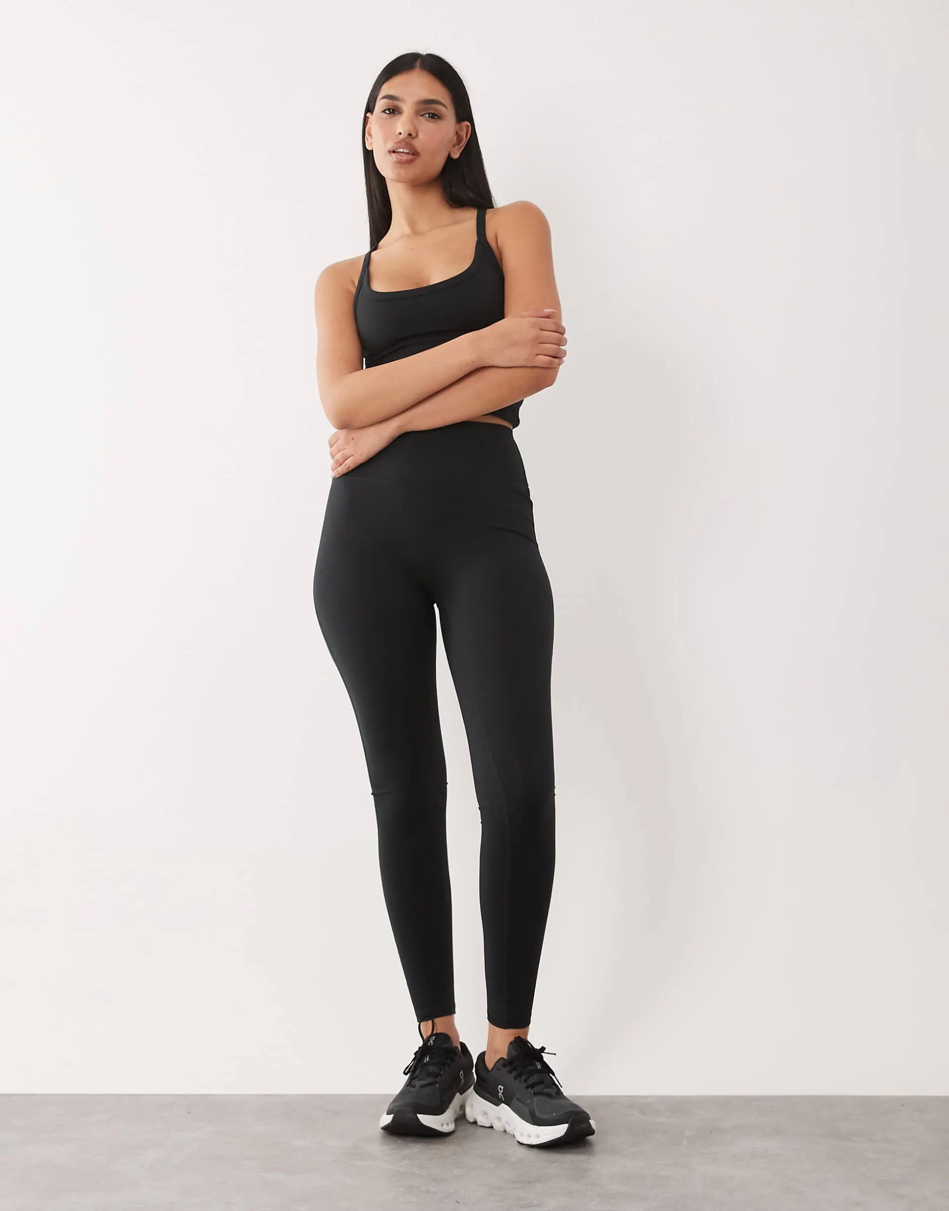 4505 Hourglass Icon soft touch high waist yoga legging in black