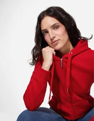 Felpa aperta - rosso