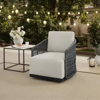 Henredon Annalise Outdoor Patio Swivel Lounge Chair