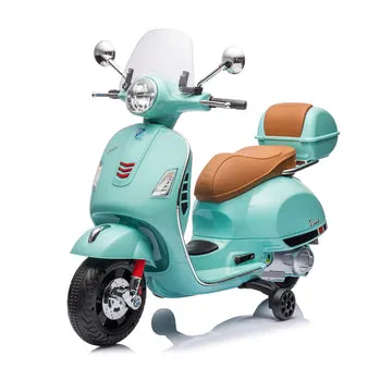 Vespa Elettrica per Bambini Verde con Luci e Musica 3+ Anni