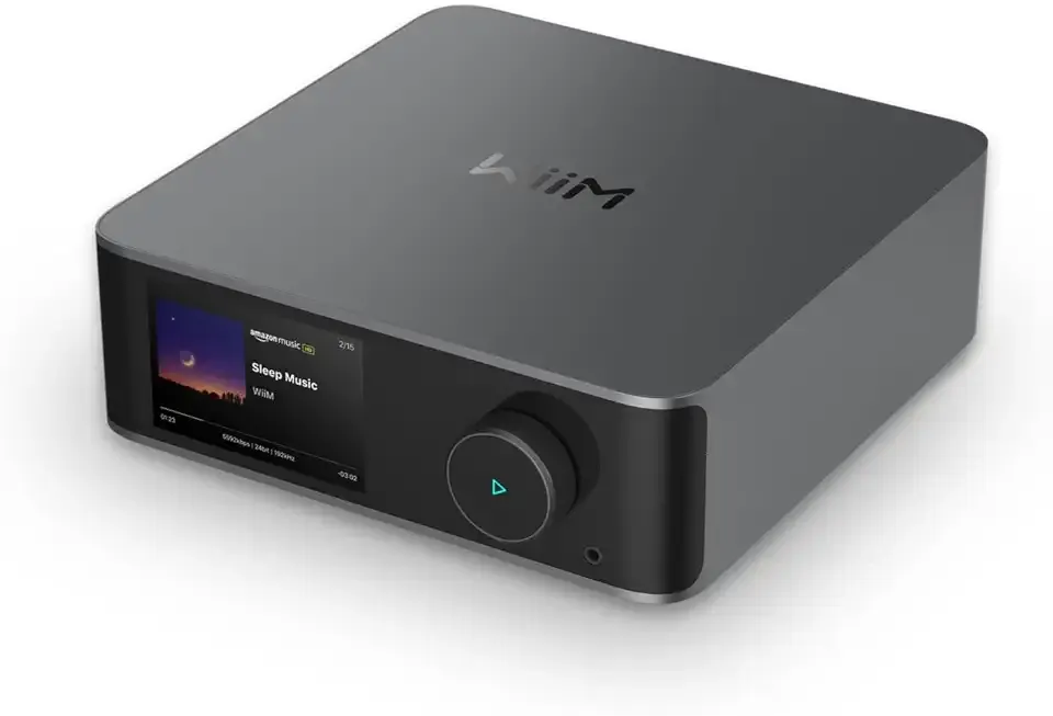 WiiM Ultra Music Streamer & Digital Preamp | 3.5" Touchscreen, Compatible with Google Cast & Alexa, Stream Spotify, Amazon Music, Tidal & More | HDMI ARC, Phono Input & Headphone Output | Space Gray