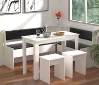 Eckbankgruppe Sitzgruppe Küchensitzgruppe "Esal Maxi" Weiß